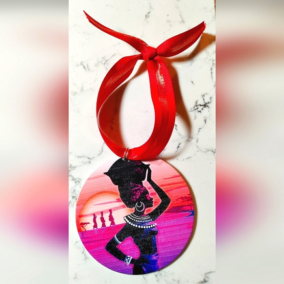 *HAPPY HOLIDAYS* New (Set of 2) Ornaments/Bag Tags/Keychains! Hand-painted Wood - Picture 3 of 7